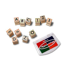 Load image into Gallery viewer, Melissa & Doug Deluxe Wooden Stamp Set ABCs 123s