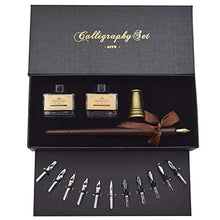 Load image into Gallery viewer, AIVN Calligraphy Set with Calligraphy Pen, 2 Color Inks, 12 Nibs and Pen Holder