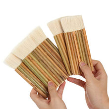 Load image into Gallery viewer, 8Pack Hake Watercolor Brushes, Hake Blender Brushes, Sheep Hair Hake Brushes for Pottery, Bamboo Handle Brushes for Painting, Watercolor, Wash, Dust Cleaning, Ceramic & Pottery Painting