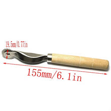 Load image into Gallery viewer, LQ Industrial Needle Point Tracing Wheel 2PCS Needle Point Serrate Edge Pattern Tracer Tracing Wheel with Wooden Handle for DIY Sewing