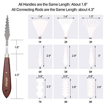 Load image into Gallery viewer, Ationgle Palette Knife 14 Pieces Stainless Steel Spatula Painting Supplies with Wood Handle for Oil Painting, Acrylic Mixing and Texturing