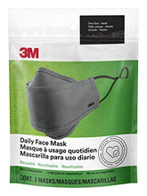 Load image into Gallery viewer, 3M Daily Face Mask, Reusable, Washable, Adjustable Ear Loops, Lightweight Cotton Fabric, 3 Pack