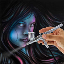 Load image into Gallery viewer, Master Performance G222 Pro Set Master Airbrush with 3 Nozzle Sets (0.2, 0.3 & 0.5mm Needles, Fluid Tips and Air Caps) - Dual-Action Gravity Feed Airbrush with 1/3 oz. Cup - Spray Auto Art Hobby Cake