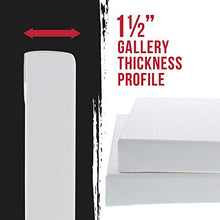 Load image into Gallery viewer, U.S. Art Supply 11" x 14" Gallery Depth 1-1/2" Profile Stretched Canvas 3-Pack - Acrylic Gesso Triple Primed 12-Ounce 100% Cotton Acid-Free Back Stapled Pouring Art