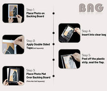 Load image into Gallery viewer, Golden State Art Pack of 50 8x10 White Picture Mats Mattes with White Core Bevel Cut for 5x7 Photo + Backing + Bags