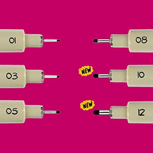 Load image into Gallery viewer, SAKURA Pigma Micron Black Ink Multi-tip Set, 6 Pack