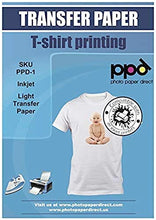 Load image into Gallery viewer, PPD Inkjet PREMIUM Iron-On White and Light Color T Shirt Transfers Paper LTR 8.5x11” Pack of 10 Sheets (PPD001-10)