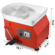 Load image into Gallery viewer, Mophorn Pottery Wheel 25cm Pottery Forming Machine 280W Electric Pottery Wheel with Adjustable Feet Lever Pedal DIY Clay Tool with Tray for Ceramic Work Clay Art DIY Clay