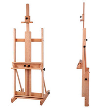 Load image into Gallery viewer, MEEDEN Classic H-Frame Artist Painting Easel,Solid Beechwood Studio Easel,Floor Easel,Premium Wood Easel for Oil, Acylic,Sketching, Pastel Painting, Holds Canvas Art up to 77”, Natural Color