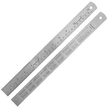 Load image into Gallery viewer, Pacific Arc 12 Inch Stainless Steel Ruler with Inch/Metric Conversion Table