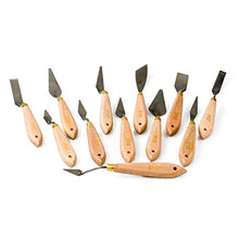 Load image into Gallery viewer, Palette Painting Knife Set 12 Pack with Carrying Case- Stainless Steel Art Paint Knives