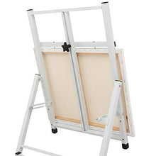 Load image into Gallery viewer, Bob Ross 2-in-1 Studio Easel - As Seen on Netflix Metal Easel Four Legged Tabletop Easel - White