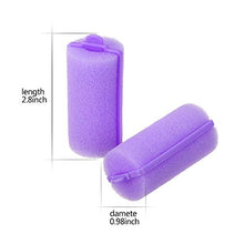 Load image into Gallery viewer, 36 Pieces Foam Sponge Hair Rollers - Soft Sleeping Hair Curlers Flexible Hair Styling Curlers Sponge Curlers for Hair Styling (Purple)