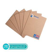 Load image into Gallery viewer, Chipboard Sheets 8.5" x 11" - 100 Sheets of 22 Point Chip Board for Crafts - This Kraft Board is a Great Alternative to MDF Board and Cardboard Sheets