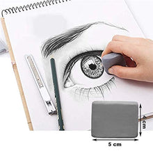 Load image into Gallery viewer, EuTengHao 22 Pieces Blending Stumps and Tortillions Set with 2 Sandpaper Pencil Sharpener, 1 Pencil Extension Tool and 1 Eraser for Student Sketch Drawing Accessories