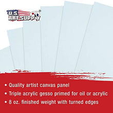 Load image into Gallery viewer, US Art Supply 4 X 4 inch Professional Artist Quality Acid Free Canvas Panel Boards 24-Pack (1 Full Case of 24 Single Canvas Panel Boards)