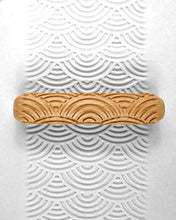 Load image into Gallery viewer, Ceramic Wood Hand Rollers, Pottery Texture Roller, Clay Pattern Stick, Rising Sun