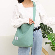 Load image into Gallery viewer, Covelin Women's Retro Large Size Canvas Shoulder Bag Hobo Crossbody Handbag Casual Tote Dark Sea Green