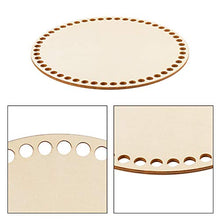 Load image into Gallery viewer, PH Pandahall 1pc Natural Wooden Basket Bottom, 7.8 Inch Circle Blank Solid Crochet Basket Wood Base for DIY Basket Weaving Supplies Craft Making Home Decoration, Burlywood