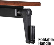 Load image into Gallery viewer, UNICOO - Crank Adjustable Height Standing Desk, Adjustable Sit to Stand up Desk,Home Office Table, Computer Table, Portable Writing Desk, Study Table (Black Walnut Top/Black Frame - NTCSET-01-BWB)