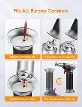 Load image into Gallery viewer, Butane Torch with Fuel Gauge,Homitt Refillable Cooking Torches with One-handed Operation &Safety Lock,Adjustable Flame,Fit All Butane Tanks Kitchen Culinary Butane Torch for Cooking,Baking,BBQ