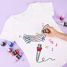 Load image into Gallery viewer, 3D Fabric Paint, Magicfly 40 Colors Permanent Textile Paint with 3 Brushes and Stencils, Permanent Fabric Paint with Fluorescent, Glow in The Dark, Glitter, Metallic Colors for Clothing, T-Shirt, Glas