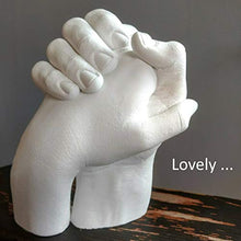 Load image into Gallery viewer, Luna Bean Keepsake Hands Casting Kit | DIY Plaster Statue Molding Kit | Hand Holding Craft for Couples, Adult & Child, Wedding, Friends, Anniversary