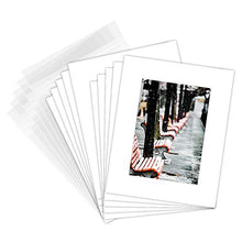 Load image into Gallery viewer, Golden State Art Pack of 50 8x10 White Picture Mats Mattes with White Core Bevel Cut for 5x7 Photo + Backing + Bags