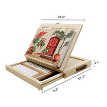 Load image into Gallery viewer, LUCYCAZ Tabletop Easel Painting Set, Adjustable Portable Desktop Wooden Drawing Easel with Storage Drawer, Acylic Paints, Brushes and Palettes for Adults Kids Artist Acrylic Tools Kit