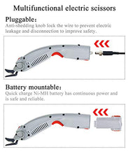 Load image into Gallery viewer, MXBAOHENG Wbt-1 Electric Fabric Scissors Rechargeable Shears Portable Cloth Cutter with a Battery Two Blades for Carpet/Leather/Rubber/Paperboard