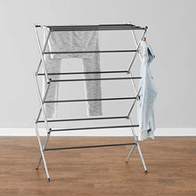 Load image into Gallery viewer, Amazon Basics Foldable Clothes Drying Laundry Rack - Chrome
