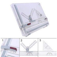 Load image into Gallery viewer, Kinbelle A3 Drawing Board Drafting Table Multifunctional Drawing Board Table with Clear Rule Parallel Motion and Angle Adjustable Measuring System