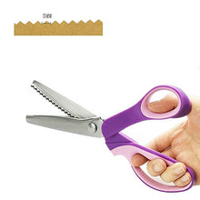 Load image into Gallery viewer, Pinking Shears Set (Pack of 8 PCS),Professional Dressmaking Scissors Crafts Zig Zag Cut Scissors with Sharp Stainless Steel Blades,Comfortable Handle ,Pinking Shears for Fabric