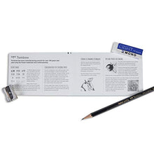 Load image into Gallery viewer, Tombow 51523 MONO Drawing Pencil Set, Assorted Degrees, 12-Pack. Professional Quality Graphite Pencil Set with Eraser and Sharpener