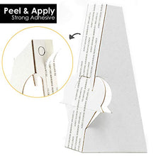 Load image into Gallery viewer, Lineco, Pack of 25, 5" White Adhesive Easel Back Self Stick, Double Wing. Display Your Signs, Crafts, Pictures, Art, Prints. Easy and Quick Application. Poster & Art Stand.