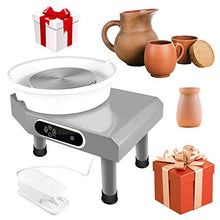 Load image into Gallery viewer, 350W LCD Pottery Wheel Machine, Speed-Adjustable Pottery Wheel Machine with Removable Basin and Foot Pedal Speed Regulation for Adults Kids Ceramic Work Clay Art Craft