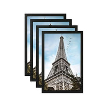 Load image into Gallery viewer, A Plus Poster Frame, 12Wx18L Inch - Black Woodgrain 4 sets