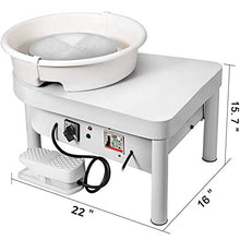 Load image into Gallery viewer, Mophorn Pottery Wheel 25CM Pottery Forming Machine 280W Electric Wheel for Pottery with Foot Pedal and Detachable Basin Easy Cleaning for Ceramics Clay Art Craft DIY