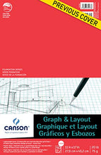 Load image into Gallery viewer, Canson Foundation Series Graph and Layout Paper Pad with Non Reproducible Blue Grid, 20 Pound, 8 by 8 Grid on 11 x 17 Inch Paper, 40 Sheets