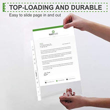 Load image into Gallery viewer, TYH Supplies 200-Pack Economy 11 Hole Clear Sheet Protectors 8-1/2 x 11 Inch Non Vinyl Acid Free