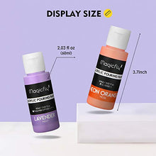 Load image into Gallery viewer, Magicfly 36 Colors Acrylic Pouring Paint (60ml/2oz Bottles), Pre-Mixed High Flow Liquid Acrylic Paint with 5 White Paint for Canvas, Wood, Stone, Glass, Ideal for Artwork, DIY Projects