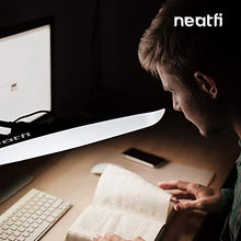 Load image into Gallery viewer, Neatfi XL 2,200 Lumens LED Task Lamp with Clamp, 24W Super Bright Desk Lamp, 117 Pcs SMD LED, 20 Inches Wide Lamp, 4 Level Brightness, Dimmable, Eye-Caring LED Lamp, Table Clamp LED Light (Black)