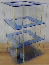 Load image into Gallery viewer, 13.5" 4 Panel Clear Acrylic Spinning Counter Top Display Shelf Spinner Display