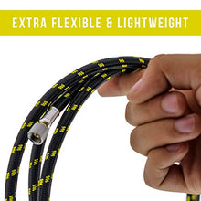 Load image into Gallery viewer, Master Airbrush Premium 10 Foot Nylon Braided Airbrush Hose with Standard 1/8" Size Fittings on Both Ends (Hose color may vary)