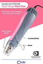 Load image into Gallery viewer, Heat Gun Chandler Tool Dual Temp Hot Air Gun for Crafts, Epoxy Resin, Shrink Wrap, Vinyl, Embossing, Electronics, Phone Repair & DIY (Pink)