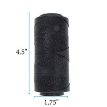 Load image into Gallery viewer, The Beadsmith Knot It Waxed Polyester Cord, 1mm Diameter, 144 Meter Spool (472 feet) (Black)