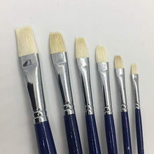 Load image into Gallery viewer, XDT#839 Bright Artist Paint Brushes 6pc White Goat #2 #4 #6 #8 #10 #12 Watercolor