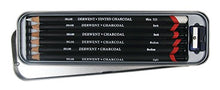 Load image into Gallery viewer, Derwent Charcoal Pencils, Metal Tin, 6 Count (0700838), Black/White