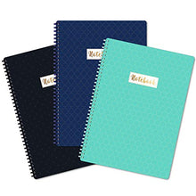 Load image into Gallery viewer, A4 Notebooks/Journal - 3 Pack Lined A4 Ruled Notebook Journal with Premium Paper, Wirebound, 9" × 11.75“, Soft Ring, Easily Tear Off