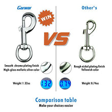 Load image into Gallery viewer, Garwor 4 Pcs Heavy Duty Chrome Swivel Snap Hooks with Spring,Round 0.77"x3.38",Pet Buckle Multipurpose Dog Leashes Key Chain for Linking Pet Leash & Collar,Pet Harness,Purse Straps,DIY Crafts